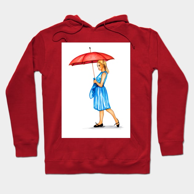 The Umbrellas of Cherbourg Hoodie by Svetlana Pelin